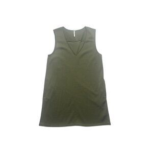 Free People Forest Green V-Neck Dress